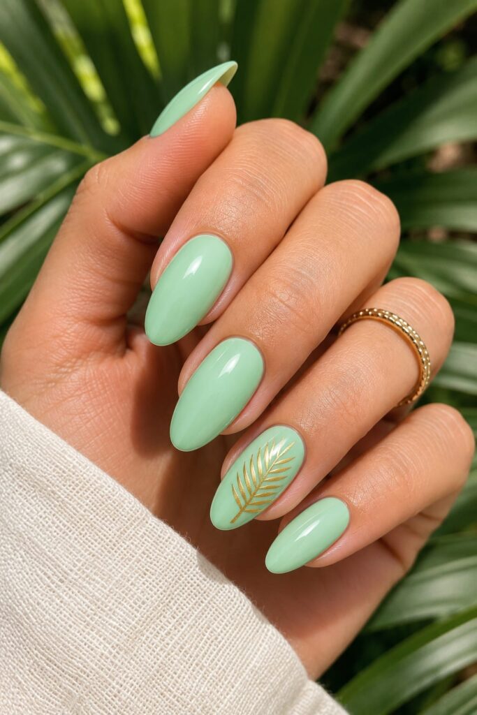 Uñas verde menta tropical verano 2026 elegantes