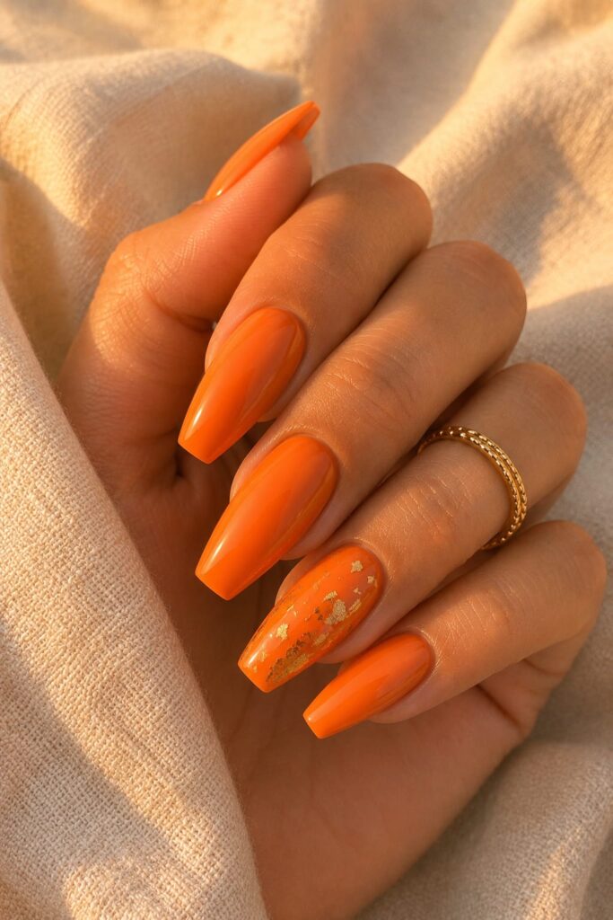 Uñas naranja atardecer verano 2026 elegantes