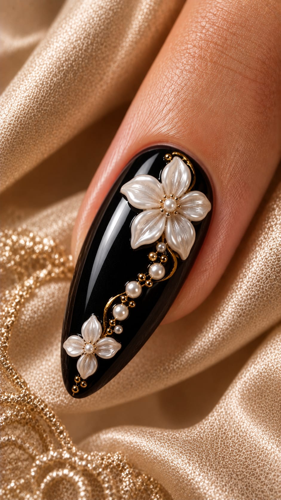 Uñas para novias: 14 diseños elegantes con flores 3D, perlas y acabados de lujo