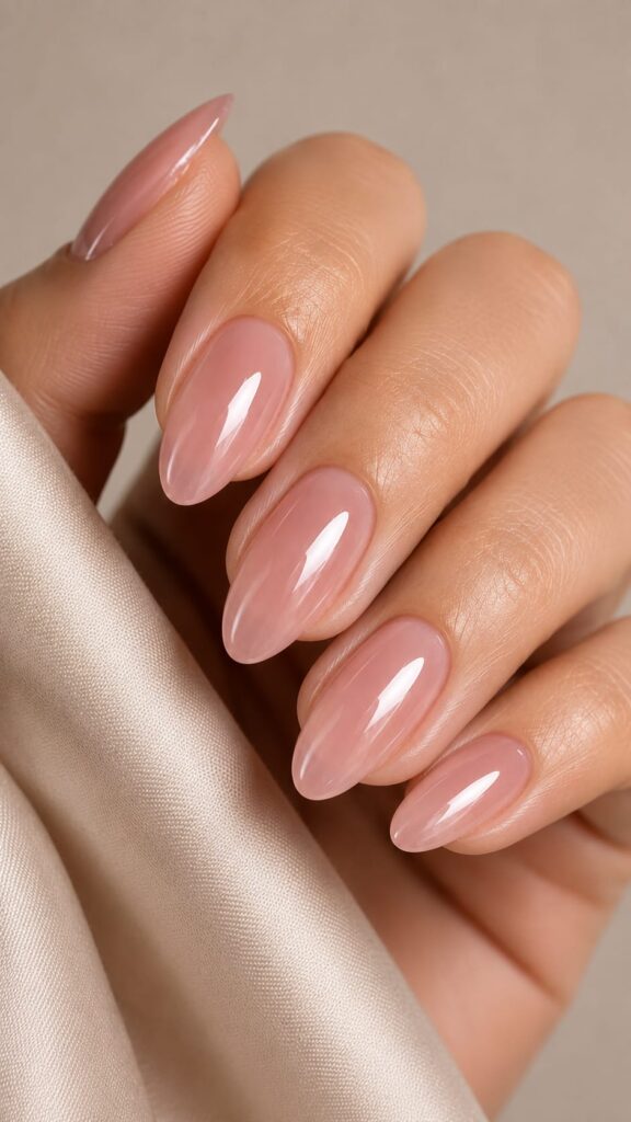 Efecto Gelatina (Jelly Nails), rosa nude tendencias uñas verano 2026